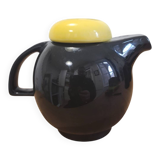 Théière en Céramique Noire et Jaune Design