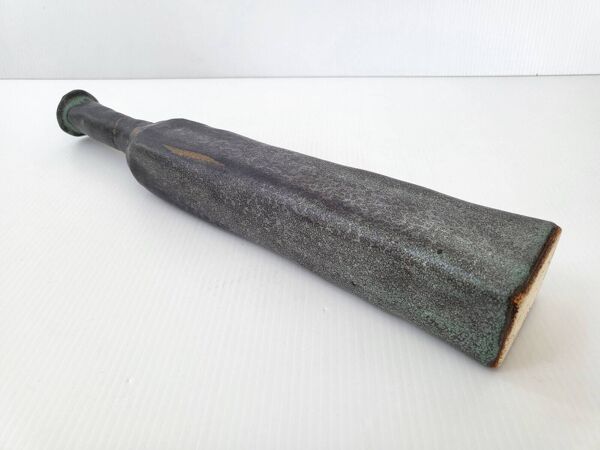 Vase bouteille vintage gres ceramique 1960 signature dlg la borne 60s 1960s
