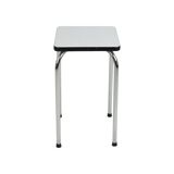 Vintage Retro Gray Formica Stool Chrome Plant Table Side Table