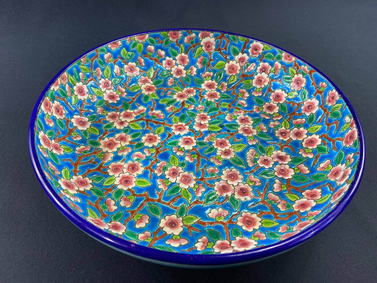 Longwy earthenware hollow salad bowl