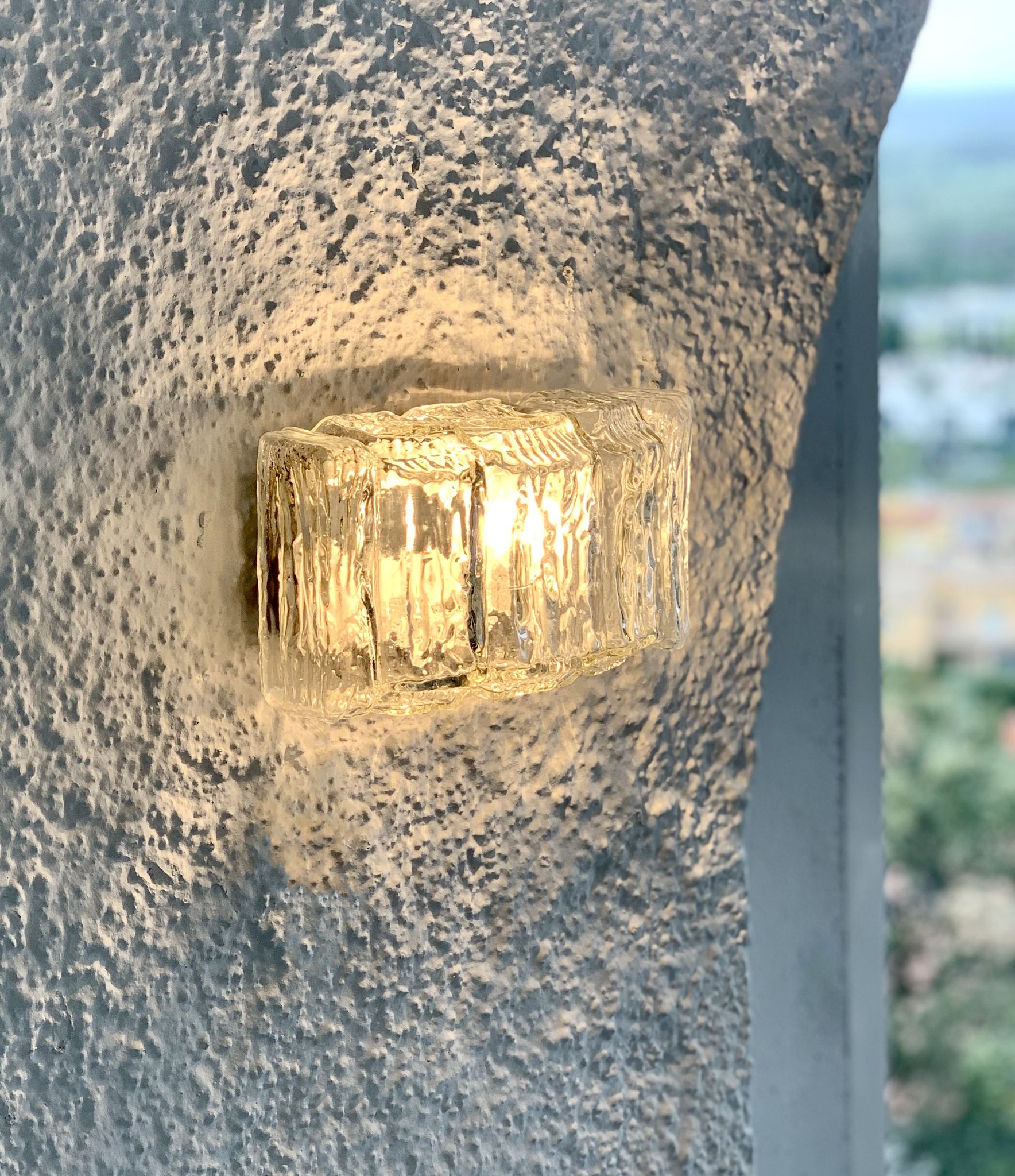 Pair of Murano glass wall lamps