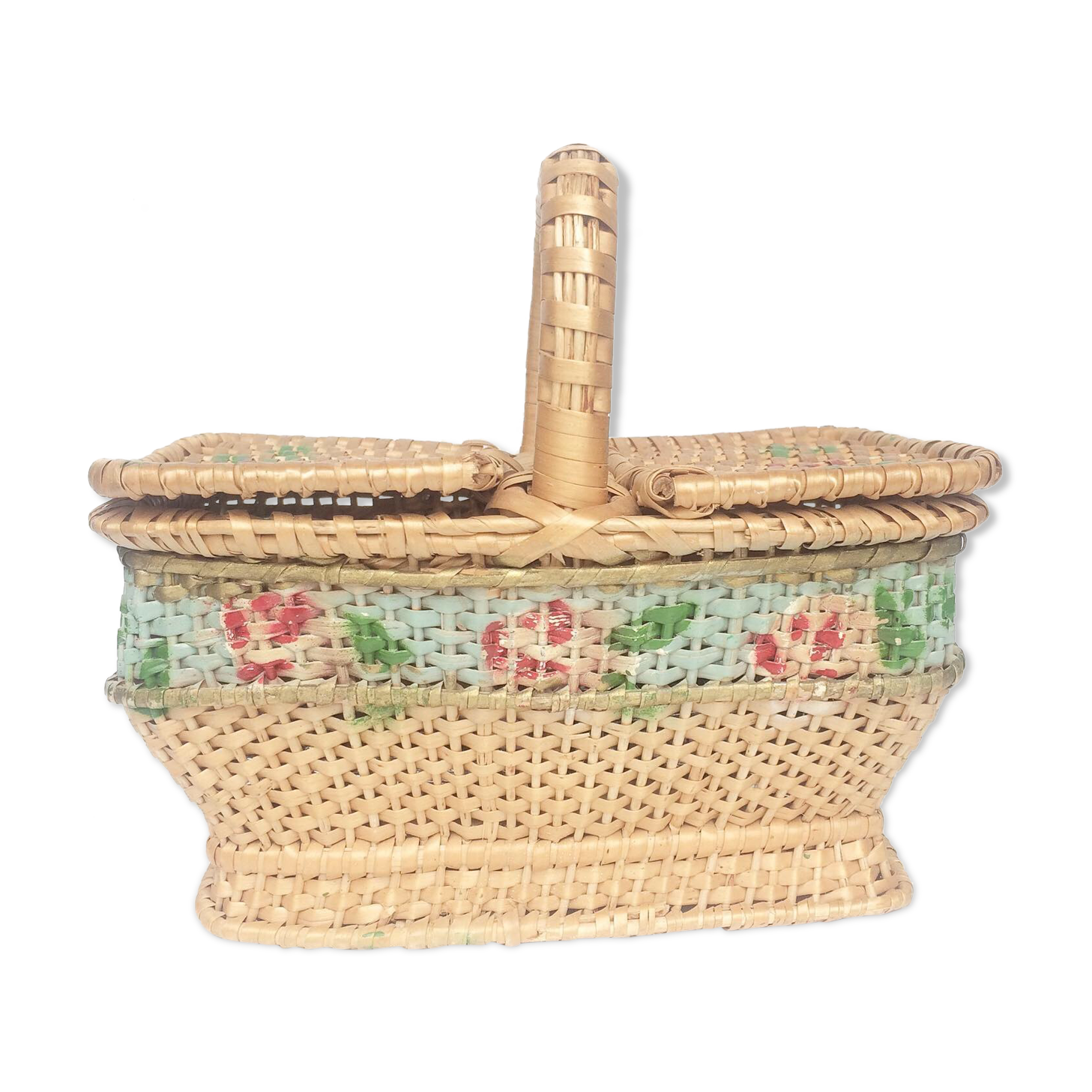 Old child wicker basket