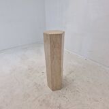 Italian Travertine Side Table or Pedestal, 1980's