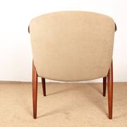 2 Scandinavian armchairs in teak and fabric, new, Gerhard Berg/Westnofa 1960.