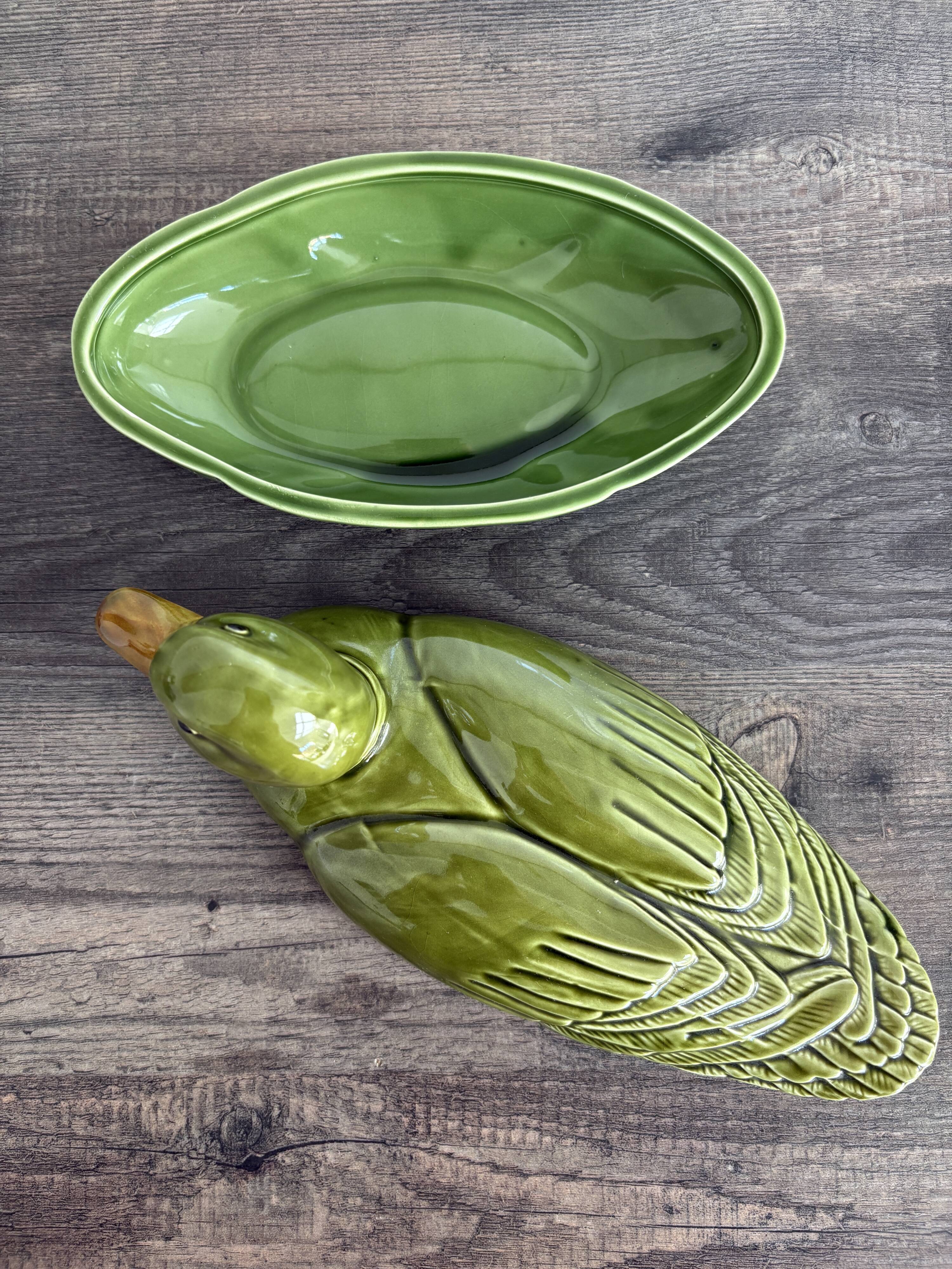 Vintage porcelain duck terrine