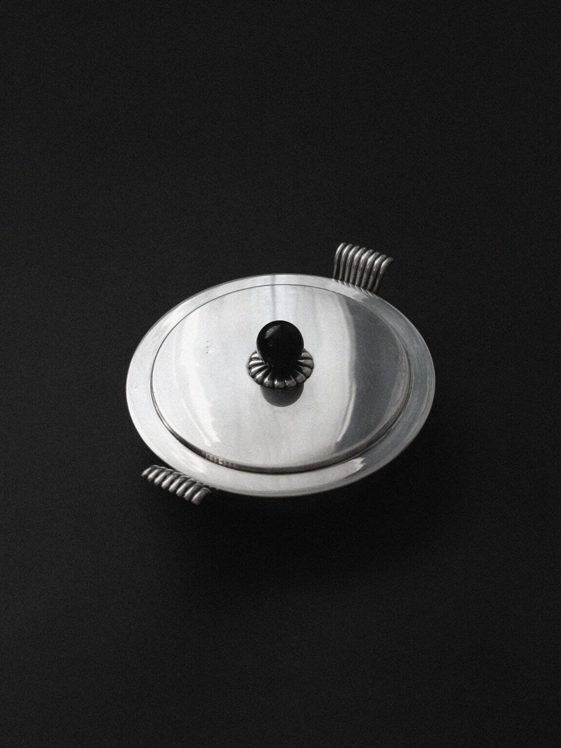 C.G. Hallberg Art Deco Silver Plated Serving Dish With Lid, Sweden, 1930s