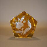 Bohemian glass ashtray by Karel Palda vintage