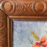 Old flower bouquet table