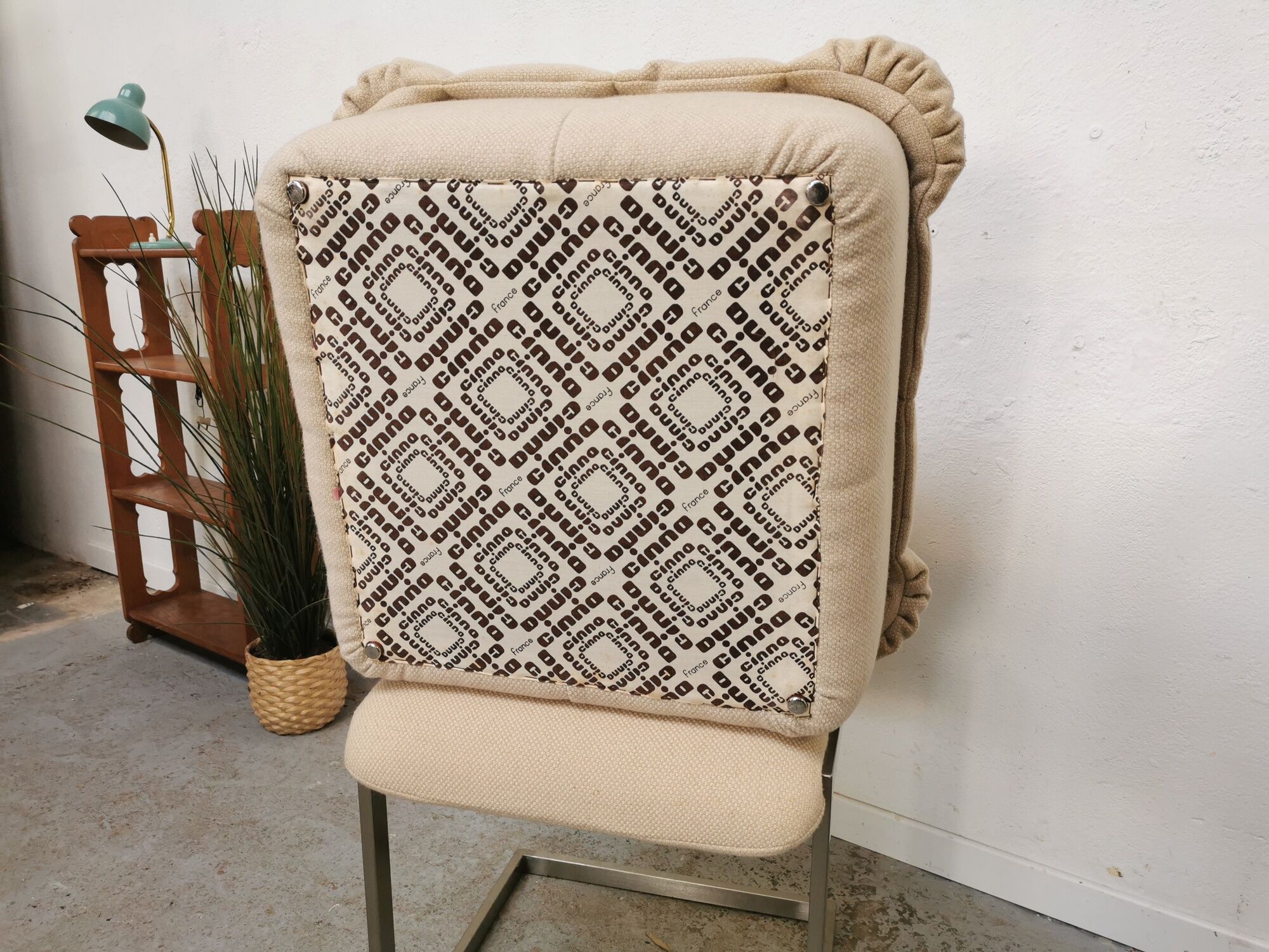 Pouf Gao by Jean Paul Laloy for Cinna vintage design 1970