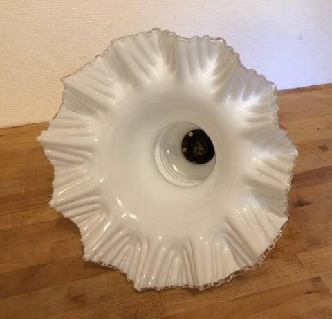 Opaline glass pendant light