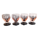 4 verres sur pied art déco à digestif