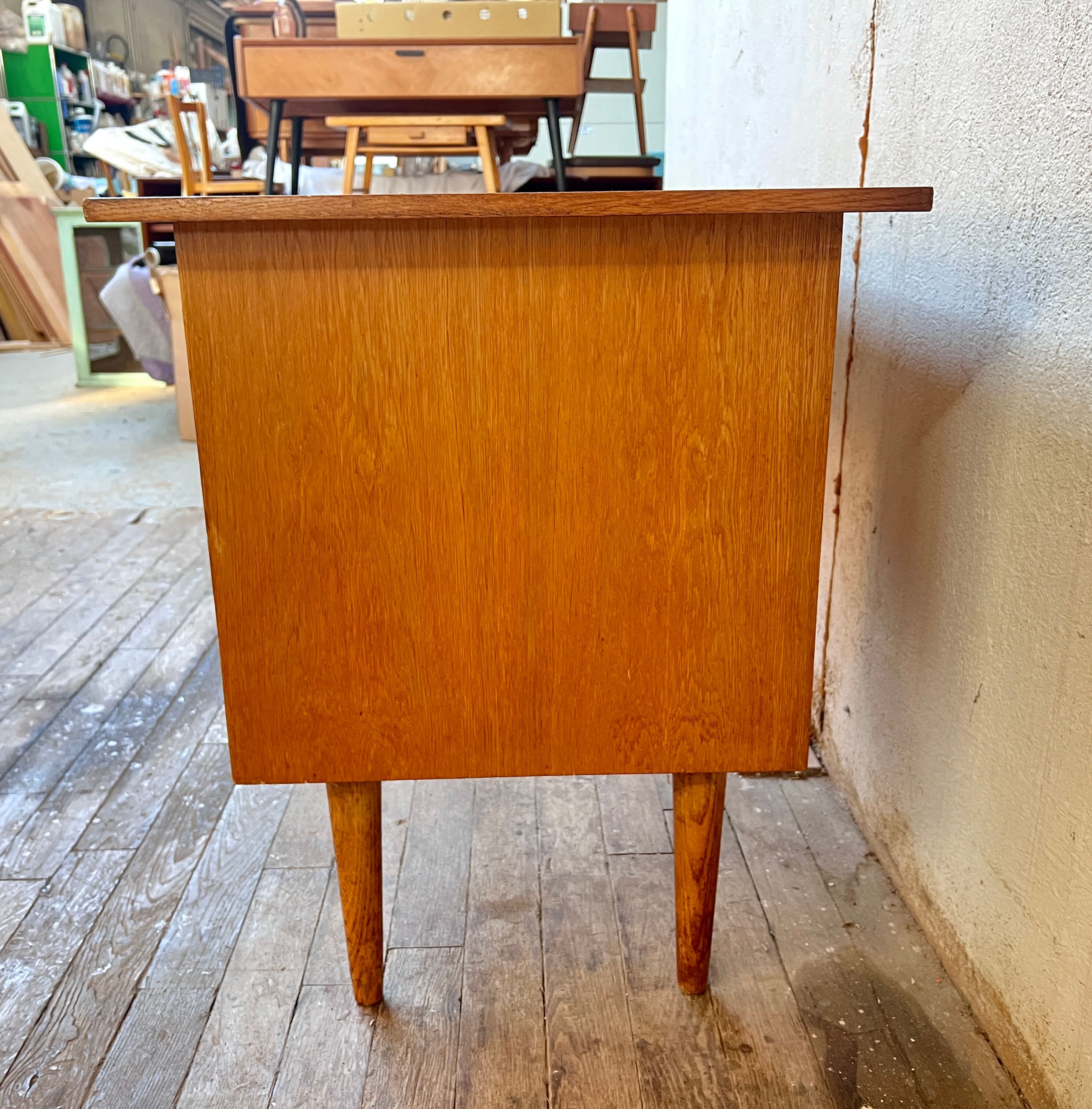 Scandinavian oak desk 1950 1960