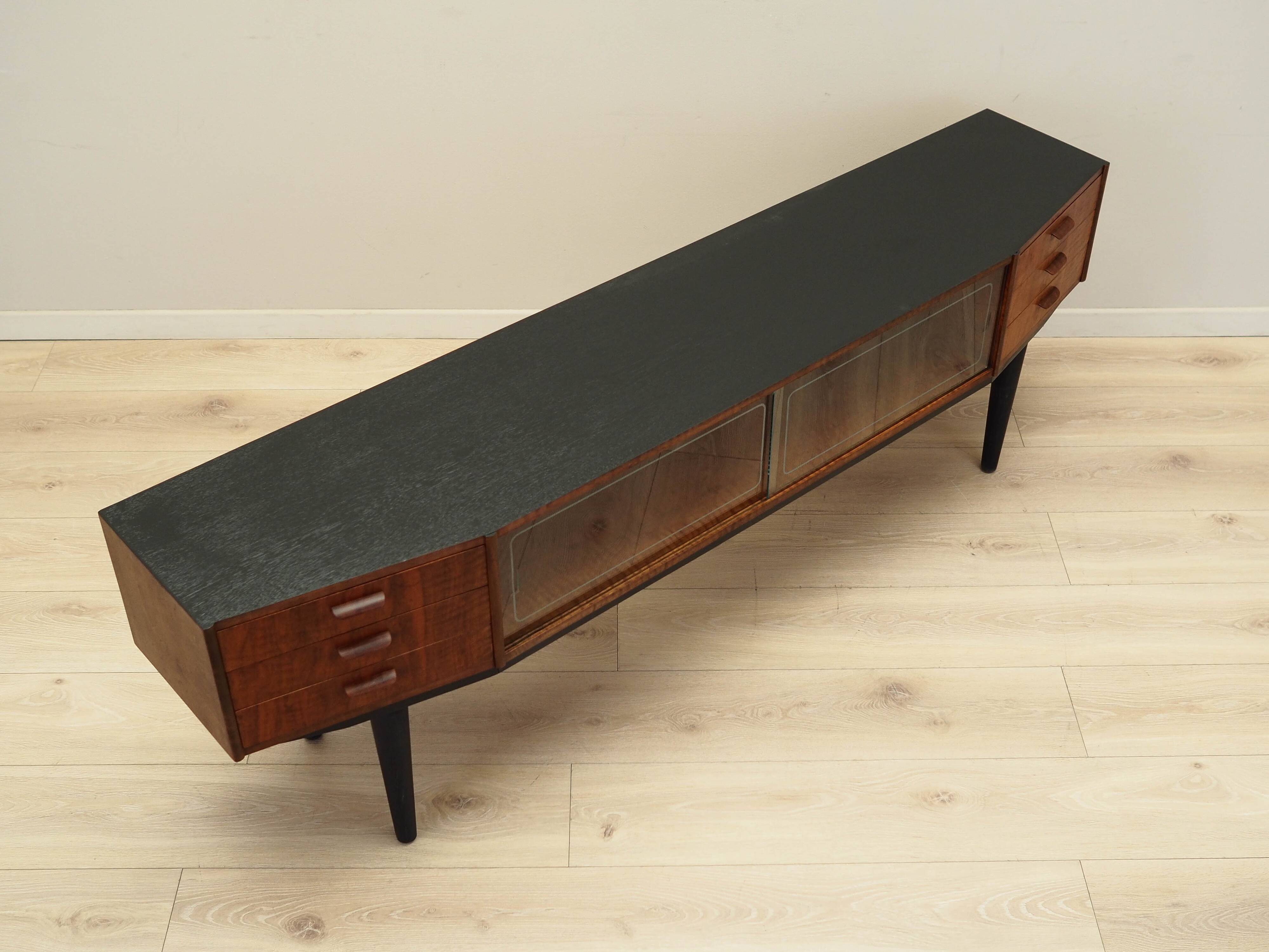 Walnut lowboard, Danish design, 1960s, production: Denmark