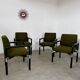 Lot de 4 chaises fauteuils design années 80 Wilkhahn métal et tissu vintage