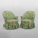 Paire de fauteuils crapaud