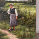 The well-kept cows, landscape, oil on canvas signed.