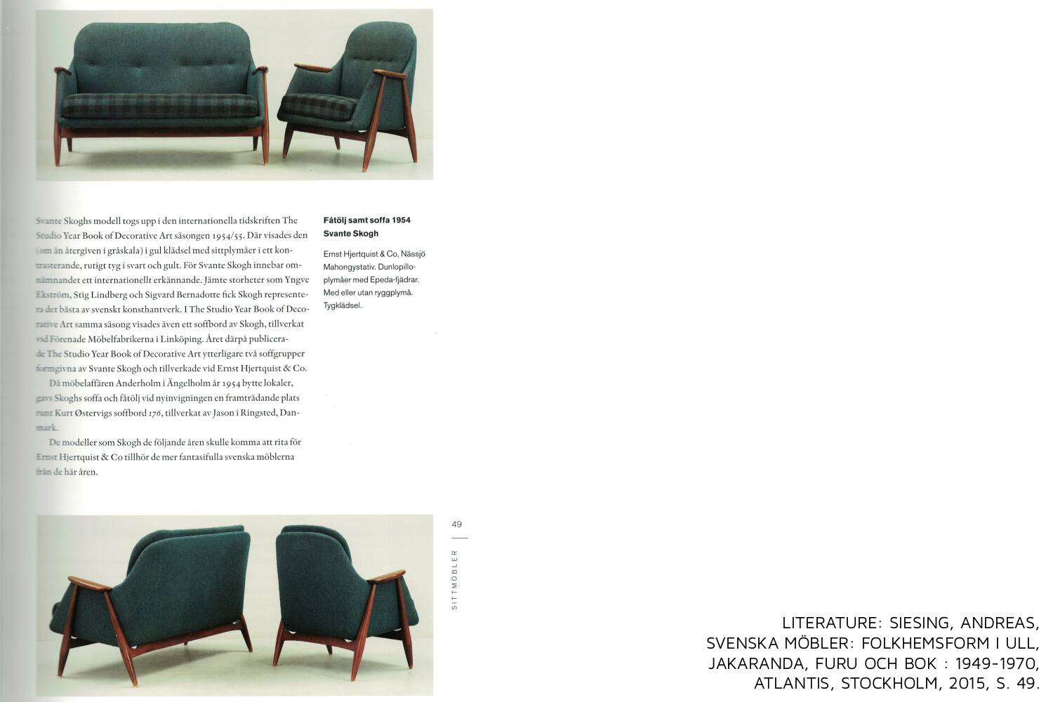 Vintage Mid-Century Modern Pallas Living Room Set by Svante Skogh for Asko