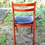 Vintage Scandinavian wooden chair from the 1970s