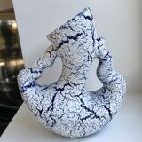 Vase design fat lava blue 70s