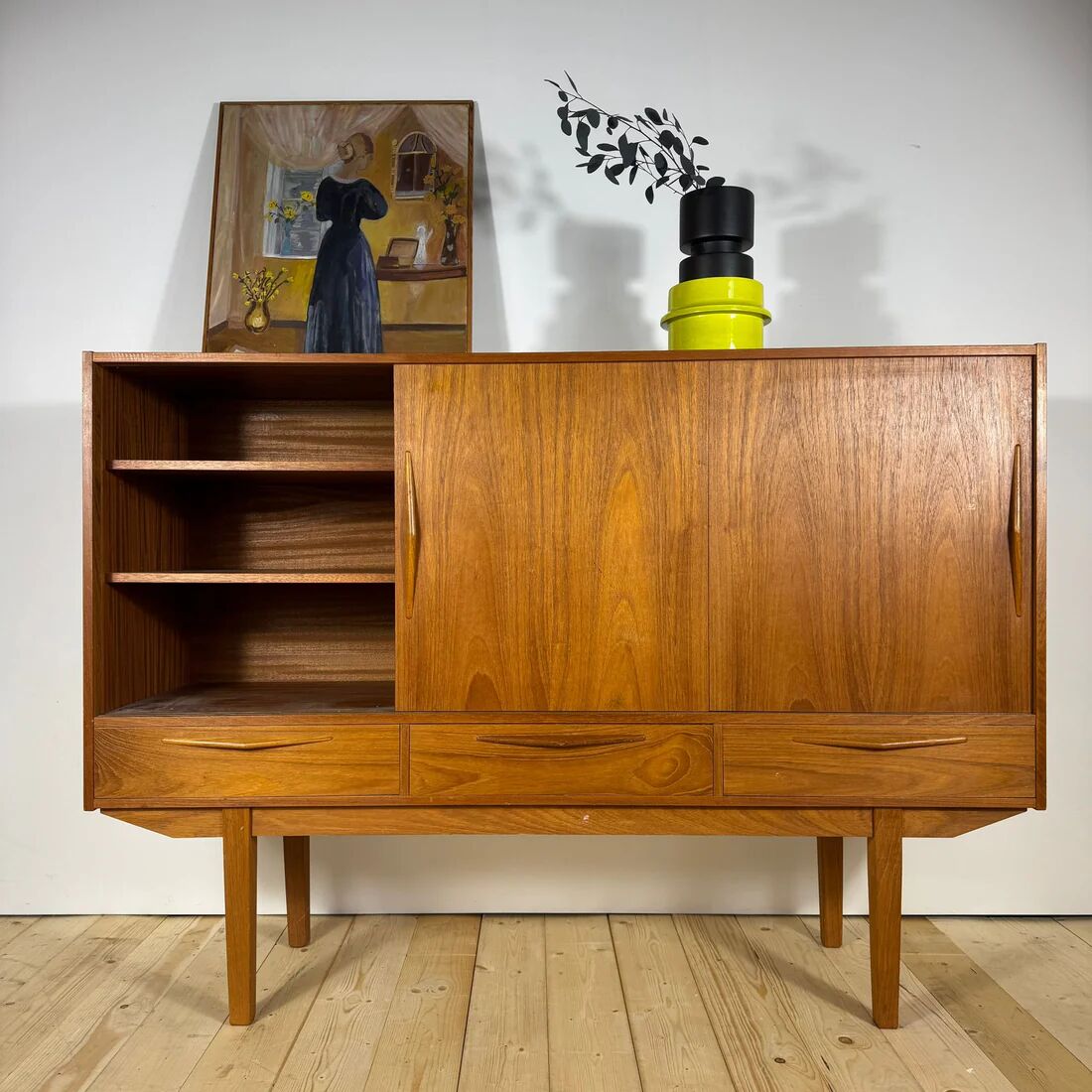 High mid-century modern teak sideboard – 1960s