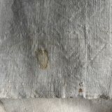 Nappe en toile de chanvre brut 19e brodée XXL