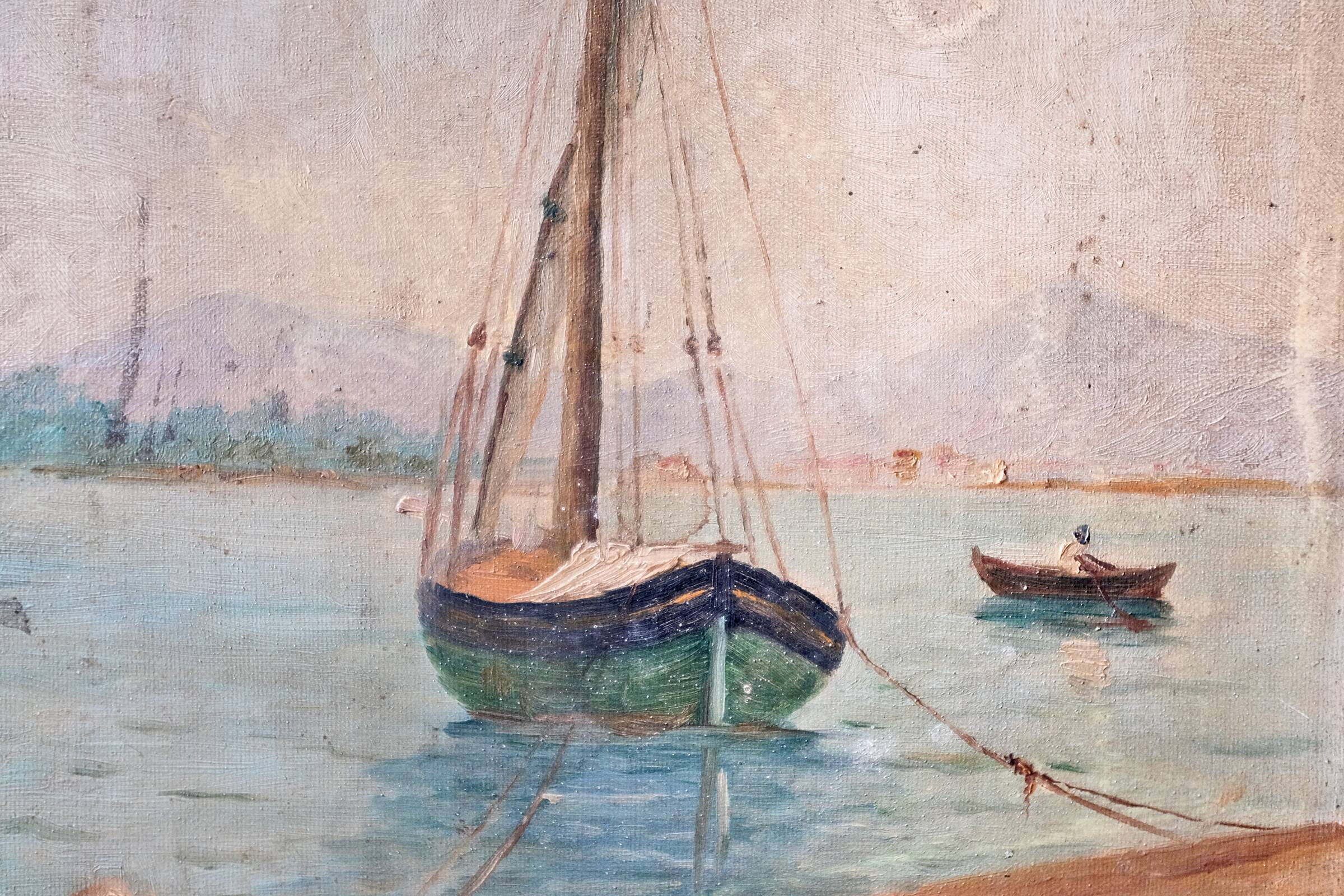 Old paintings signed, Marine nineteenth century