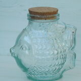 Vintage fish jar with cork from the brand SVE made in Italy