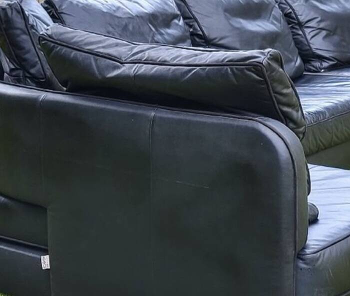 Ligne Roset leather corner sofa