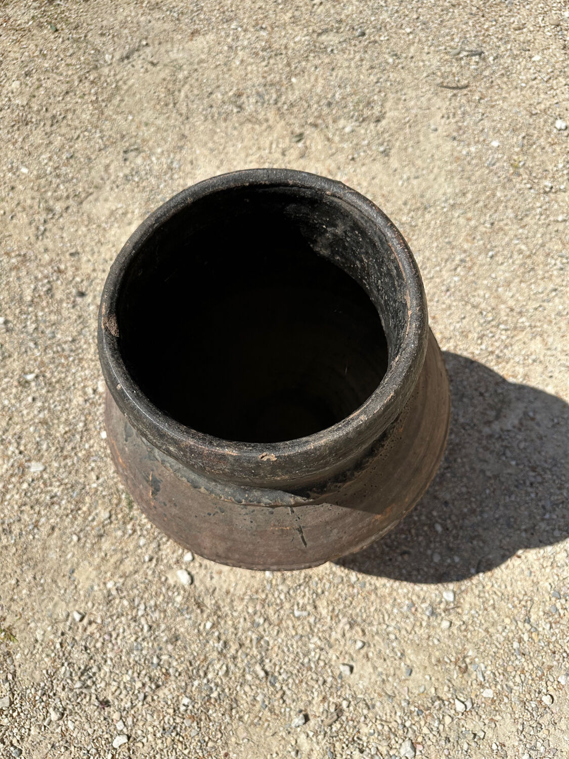Old terracotta jar