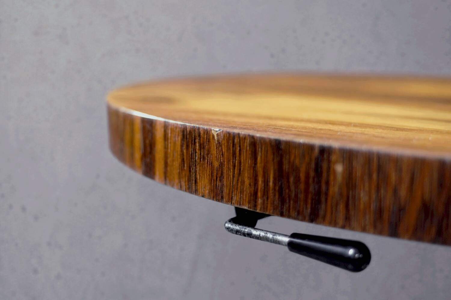 Vintage German Round Rosewood Coffee Table from Ilse Möbel, 1970s
