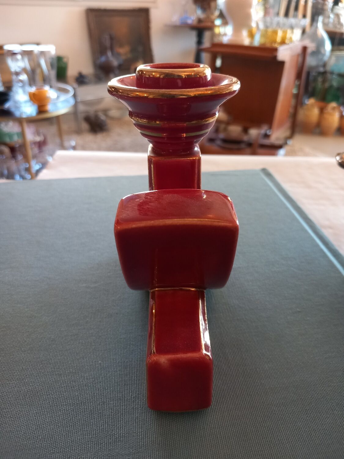 Candlestick 50s in faience