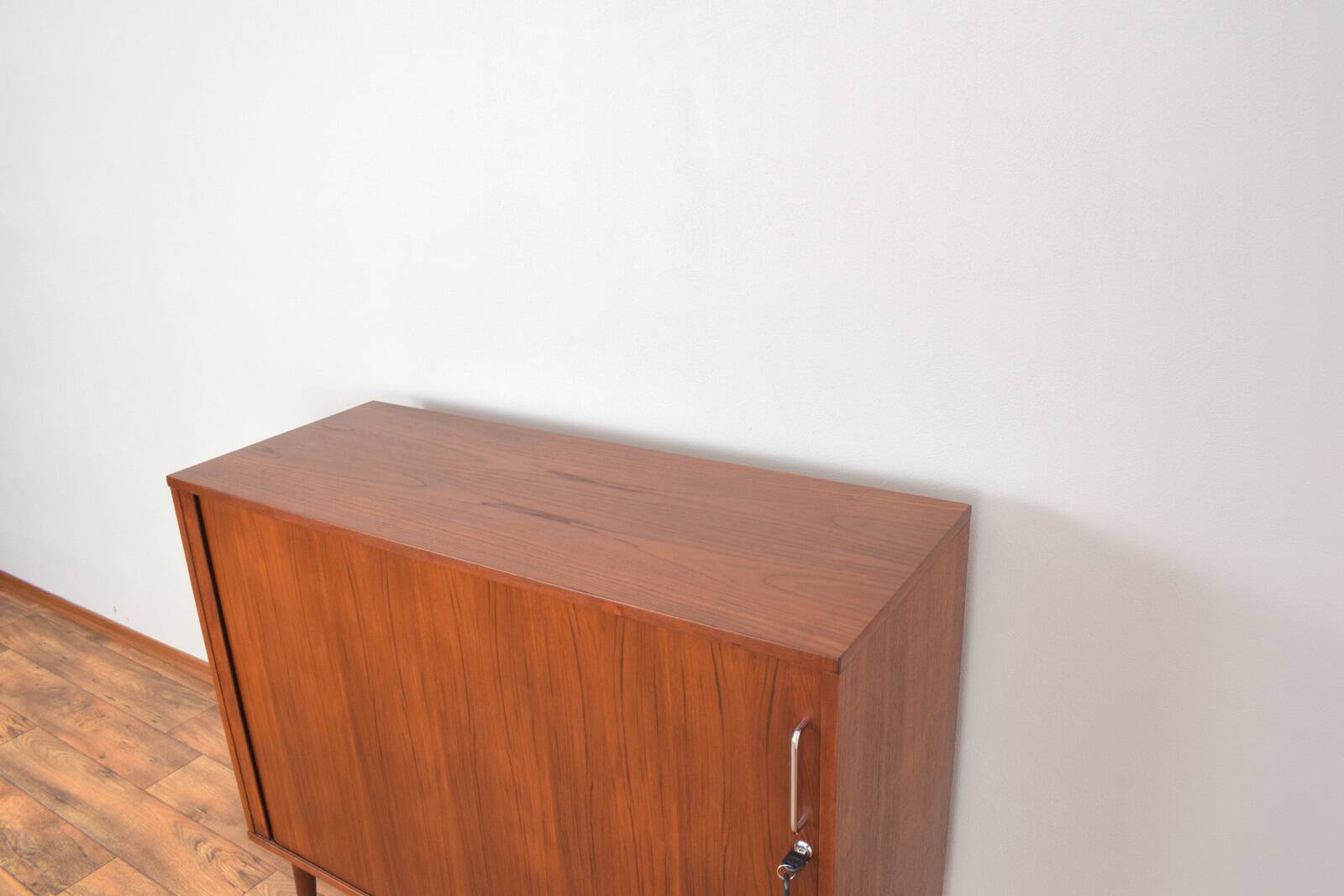 Mid-Century Danish Teak Tambour Doors Sideboard, 1960s.