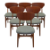 Set of six teak chairs, Danish design, 1970s, production: Denmark