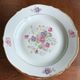 12 semi-hollow plates in Vierzon porcelain decorated with flowers and gilding