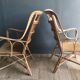 Paire de fauteuils rotin vintage