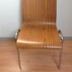Multiplied wooden chair and chrome feet, vintage 60/70s