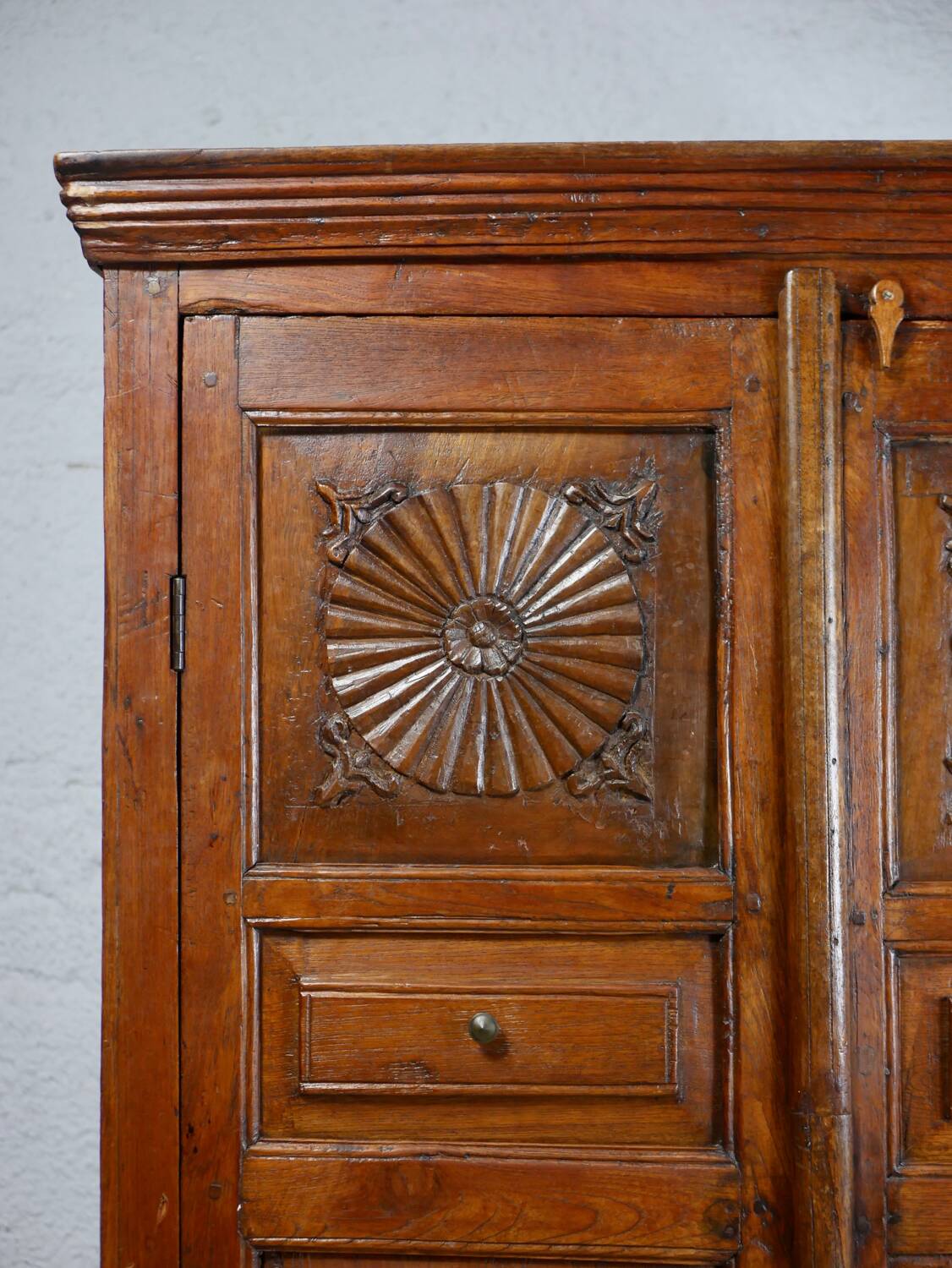 Antique carved wooden cabinet