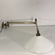 Brass and opaline art deco swing swivel wall lamp