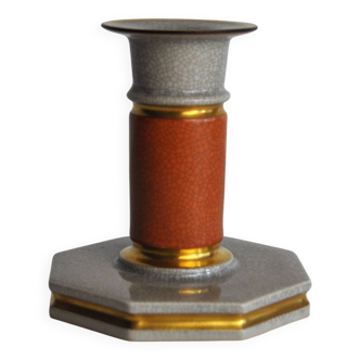 Royal Copenhagen Crackle glaze porcelain candle holder,Denmark 1950s
