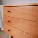 Scandinavian designer chest of drawers in blond oak Mid-Century Circa 1950