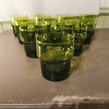 Set of 10 stackable vintage glasses