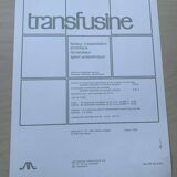 Set of two vintage medical herbarium posters advertising transfusion