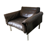 Leather 'Ateljee' Chair by Yrjo Kukkapuro for Haimi Finland, 1963