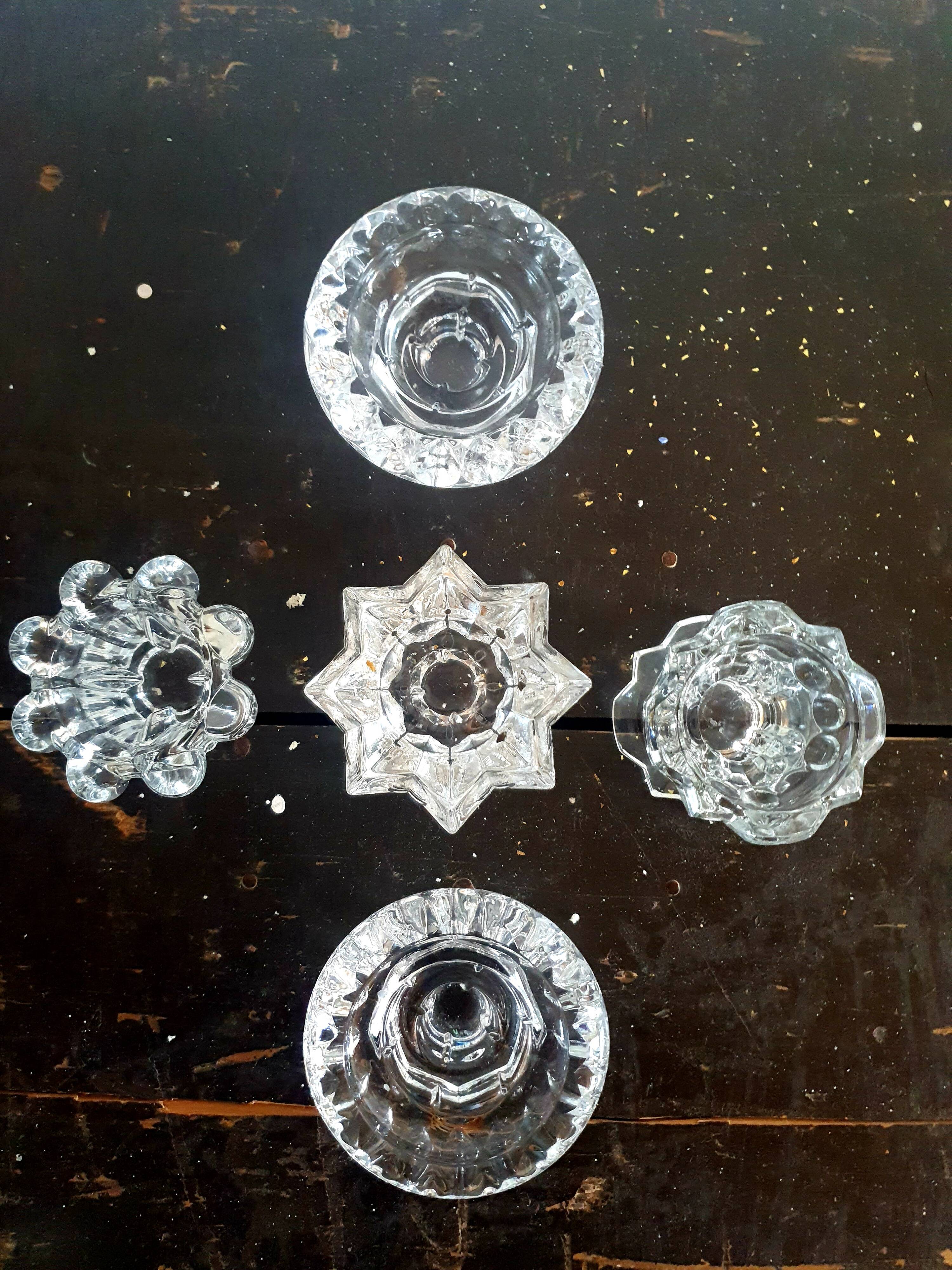 Glass candle holders