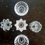 Glass candle holders