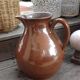 Pitcher brown glazed ceramic ball 60/70 years