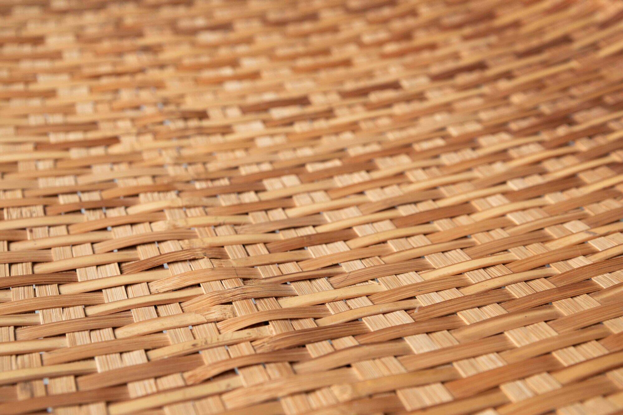 Rattan magazine basket, Netherlands, 1960s