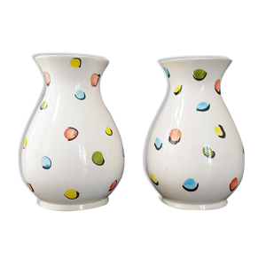 paire de vases à pois