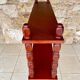 Vintage 5-tier turned wood shelf on legs.