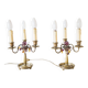 Pair of old Murano girandoles with fruits